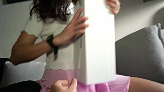 College Cutie Unwraps Monster Cock Birthday Gift for Wild Cowgirl Riding and Deepthroat Action