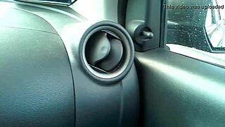 Blonde Housewife Fingers Pussy While Driving Car