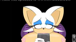 Rouge sneaks in shadows for huge cock suck!!