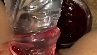 stuffin my arab pussy with food feels so kinky...