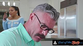 so lilith grace tricks stepdad for kitchen pov anal creampie
