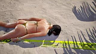 Xiaoyu glistens in golden bikini curves begging for tk8 ryona tease