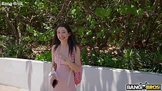 brunette rides big black cock missionary creampie deepthroat shaved pussy