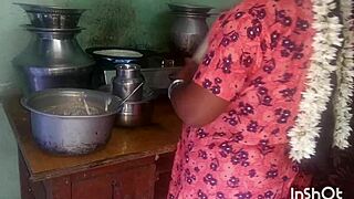 Wow! Malayali Housewife Pounds Uncle in Kitchen Fuckfest!