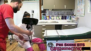 Perverted Podiatrist Humiliates Aria Nicole's Bare Feet and Shaved Pussy