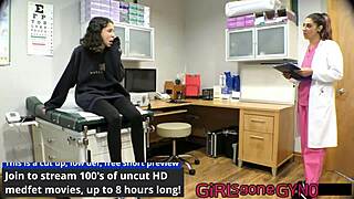 Perverted Podiatrist Humiliates Aria Nicole's Bare Feet and Shaved Pussy