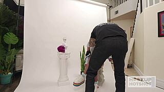 behind the scenes shy aubry babcock begs bryan gozzling to fuck her senseless