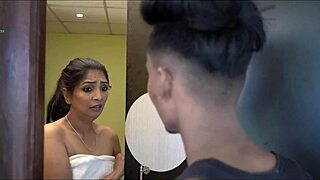 indian bhabhi moans wildly riding young 18yo stud's thick cock in steamy solo fantasy