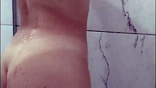 shower bath makes me rub huge tits to wild orgasm!