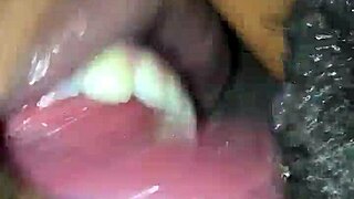 Demonic Curve's Hairy Pussy Licked Close-Up To Creampie