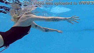 Mimi Cica strips naked by the pool for you