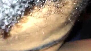 Demonic Curve's Hairy Pussy Licked Close-Up To Creampie