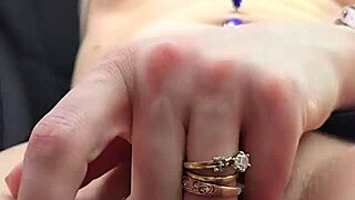 Wife sucks handjobs stranger's cock in leggings after car fix cum covered