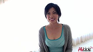 Japanese Kimono Beauty Sucks Cock Outdoors with Moans and Toys Uncensored