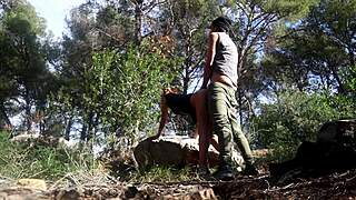 Bent Over PUBLIC DOGGY with BIG COCK No Hiding Spot