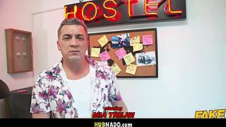 Fake Hostel Threesome Deepthroat Choking Cumshot Gagging Frenzy!