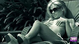 wanna see this tight blonde spied masturbating then doggystyle banged outdoors??