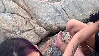 damn gaucho slurps that flipped thong 😍 big tits latina outdoor cuckold blow