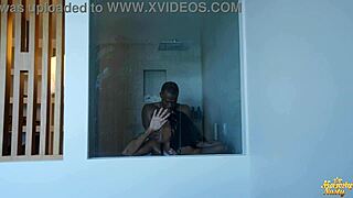 Big Black Cock Stretches Huge Pussy Lips in Bent Over Doggystyle Creampie Pounding