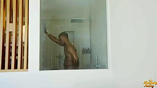 Big Black Cock Stretches Huge Pussy Lips in Bent Over Doggystyle Creampie Pounding