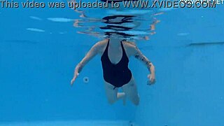 Mimi Cica strips naked by the pool for you