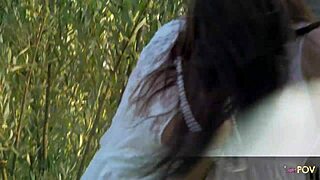 Ever seen two angelic brunettes finger fuck and suck each other's cunts in romantic outdoor bliss?