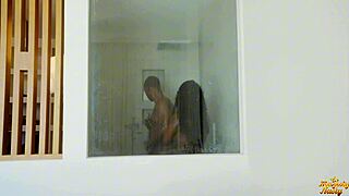 Big Black Cock Stretches Huge Pussy Lips in Bent Over Doggystyle Creampie Pounding