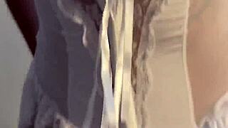 the tiktok goth college girl sways her huge natural tits in teasing homemade display