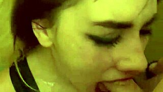 this toilet piss whore gulps down fresh cum loads