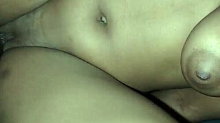 my nigerian girlfriend rides cowgirl with dirty talk and tit bounce