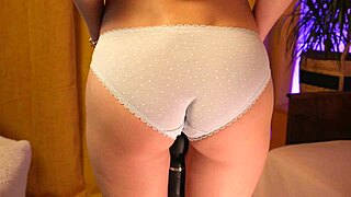 Caressing The Booty In Cute Full Panties