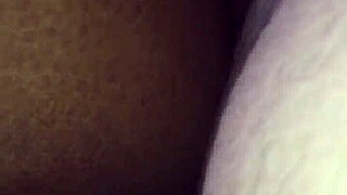 Black girlfriend in the bed giving her some good latino dick 100 amature