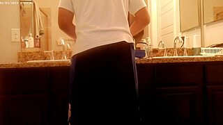 generally tiding up the bathroom housechore work