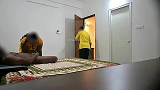 Blowjob and hard fucking with maid