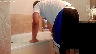 generally tiding up the bathroom housechore work
