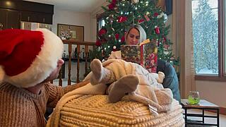 Santa keeps licking my toes all night