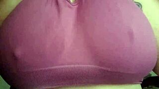 Huge natural boobs drop and bounce
