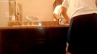 generally tiding up the bathroom housechore work