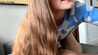 Little step daughter gives her pussy to old man in pov