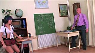 Dirty teacher fucks beautiful teen who could be his granddaughter
