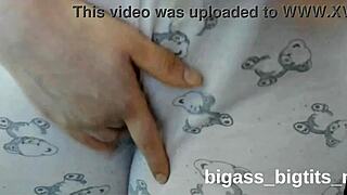Curvy teen shows camel toe in pajamas