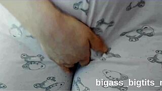 Curvy teen shows camel toe in pajamas