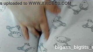 Curvy teen shows camel toe in pajamas