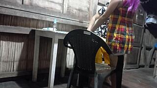 Madrastra excites hijastro in real homemade video