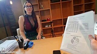 Busty milf slut jada sparks uses enhanced ass to save job