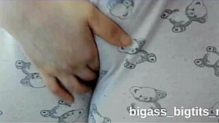 Curvy teen shows camel toe in pajamas