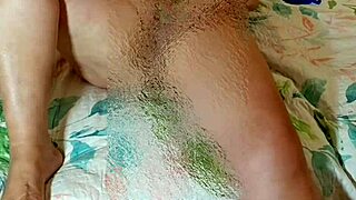 fat 60 years old granny plays with her old pussy