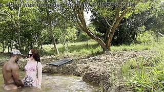 albina has raw outdoor sex with stranger
