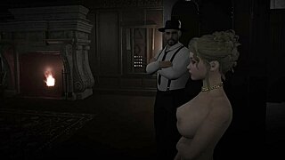 Blonde plays with her shaved pussy in awakening part 6