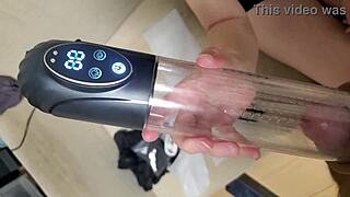 real onahole creampie unnoticed by shaved housewife